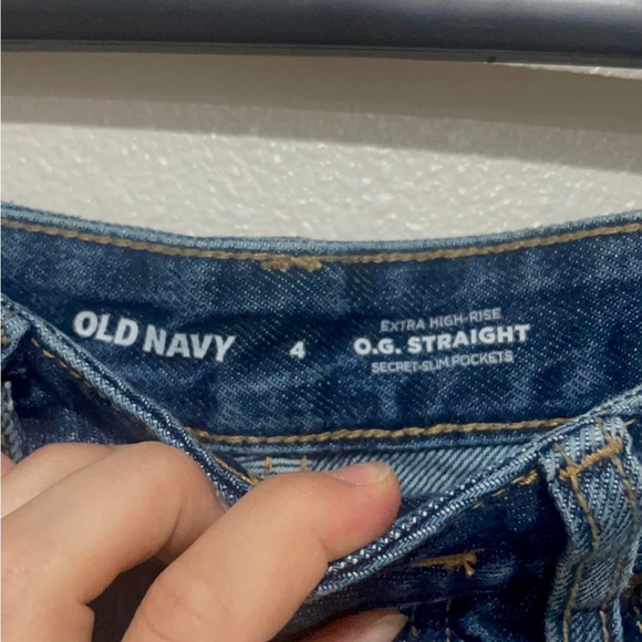 NWT Old Navy High Rise Blue Patchwork Jeans - Picture 8 of 11